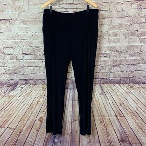 Lands End Blue Velour Elastic Waist Straght Leg Pants
